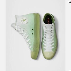 White and green converse